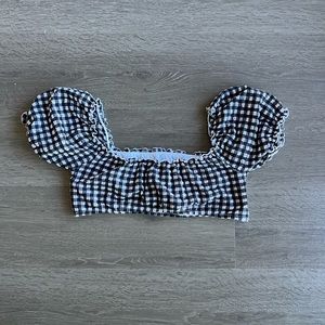 aerie gingham swim top
